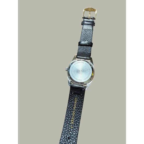 Vintage Henri Sandoz 17 Jewels Manual Wind Men\'s Wristwatch Stainless Steel Back main image 5